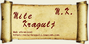 Mile Kragulj vizit kartica